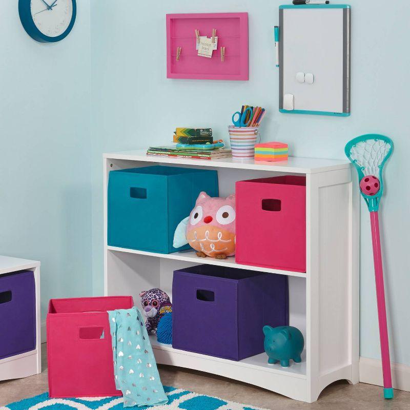 RiverRidge Kids Playroom Horizontal Toy Organizer Bookshelf with Open Storage Shelves