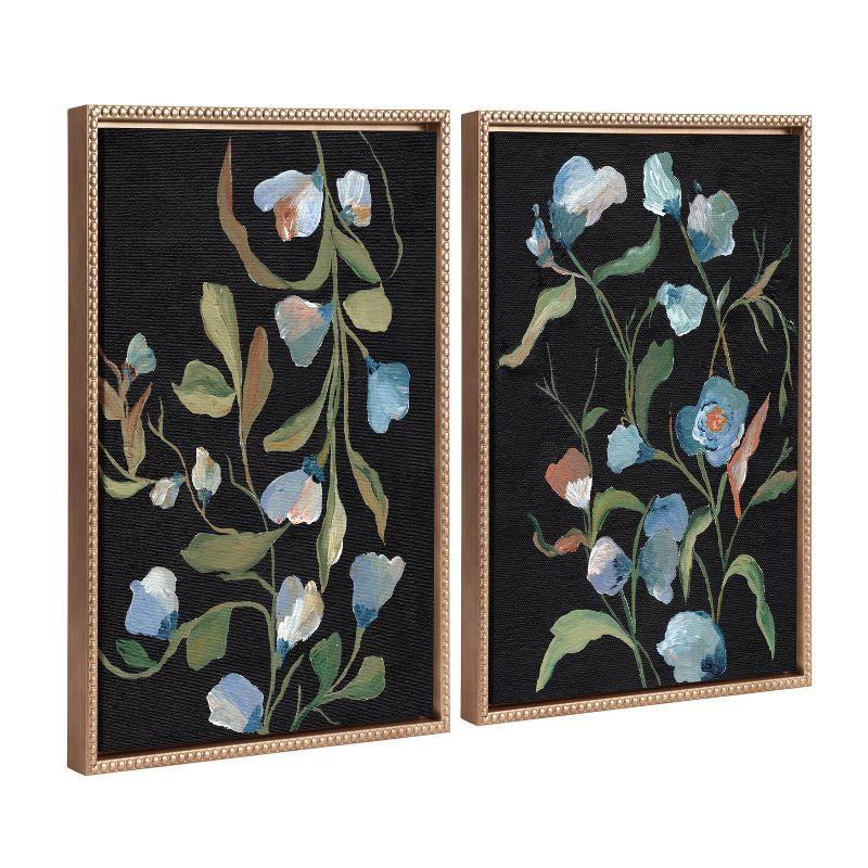 Kate & Laurel All Things Decor (Set of 2) Sylvie Foliage I and III Framed Canvas Arts by Nikita Jariwala