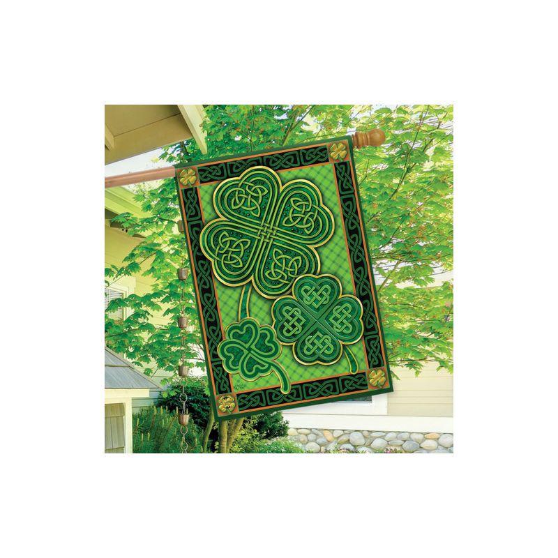 Briarwood Lane Celtic Shamrocks St. Patrick's Day House Flag Iris