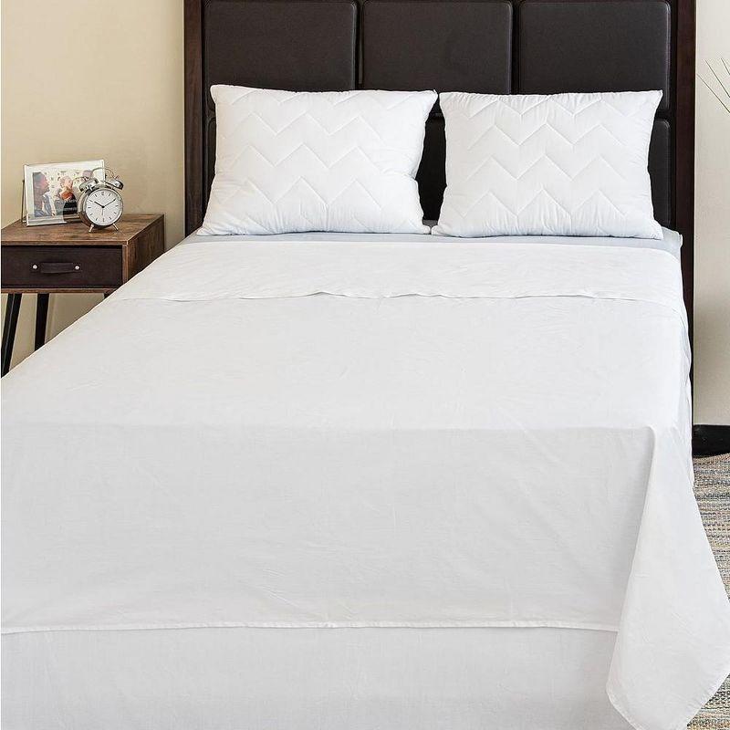 Superity Linen Full Size Flat Sheet for Bed - 100% Premium Cotton - 200 Thread Count - (81 X 96)