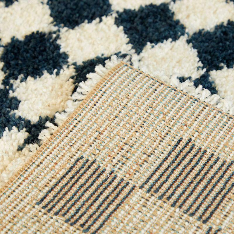 Balta Rugs 5'3"x7' Geometric Plush Shag Area Rug Blue