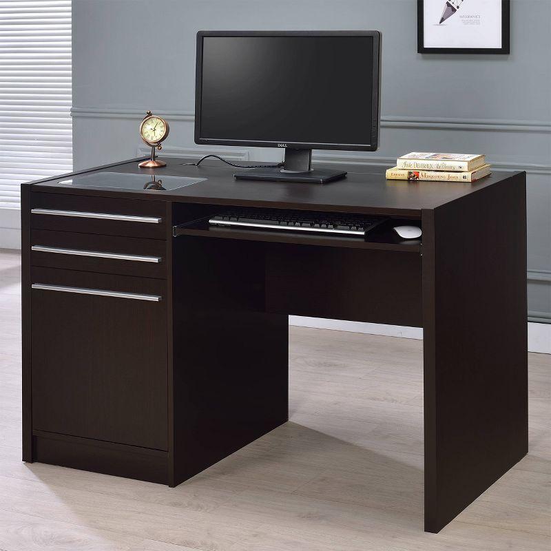 Halston 2 Drawer Office Desk Cappuccino - Coaster