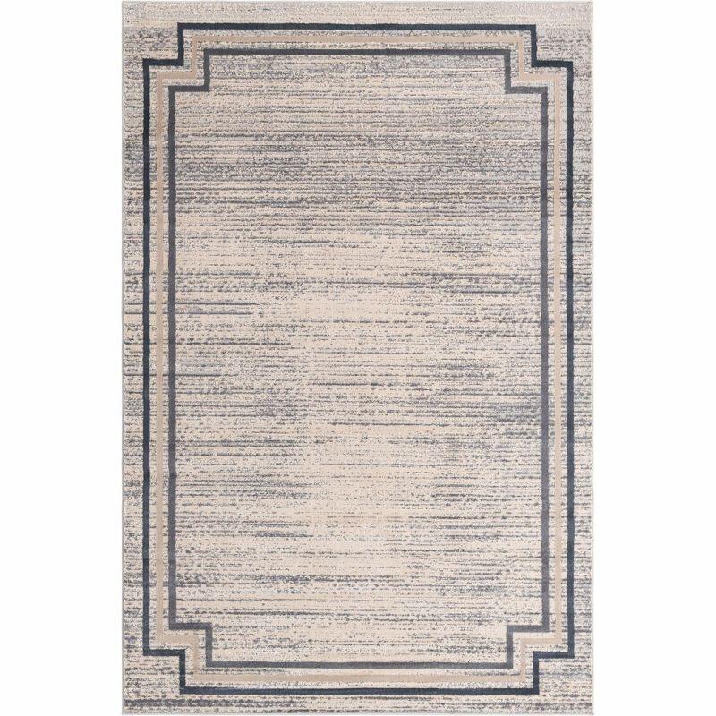 Unique Loom Oasis Collection Area Rug - Fountain (6'  x 9' Rectangle Gray/Ivory)