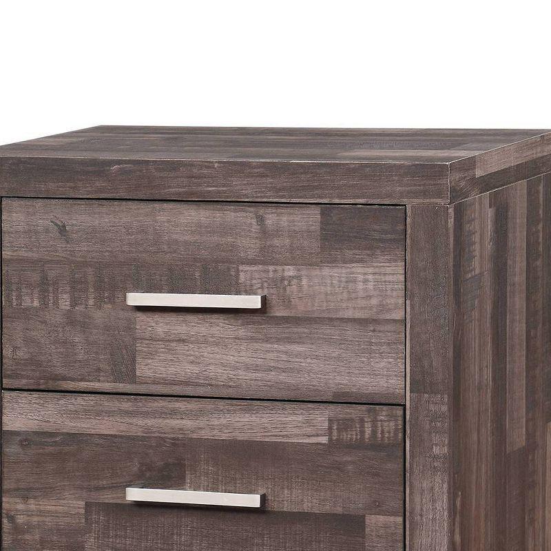 24" Juniper Nightstand Dark Cherry - Acme Furniture: Bevelled Edge, Wood Composite, No Assembly Required