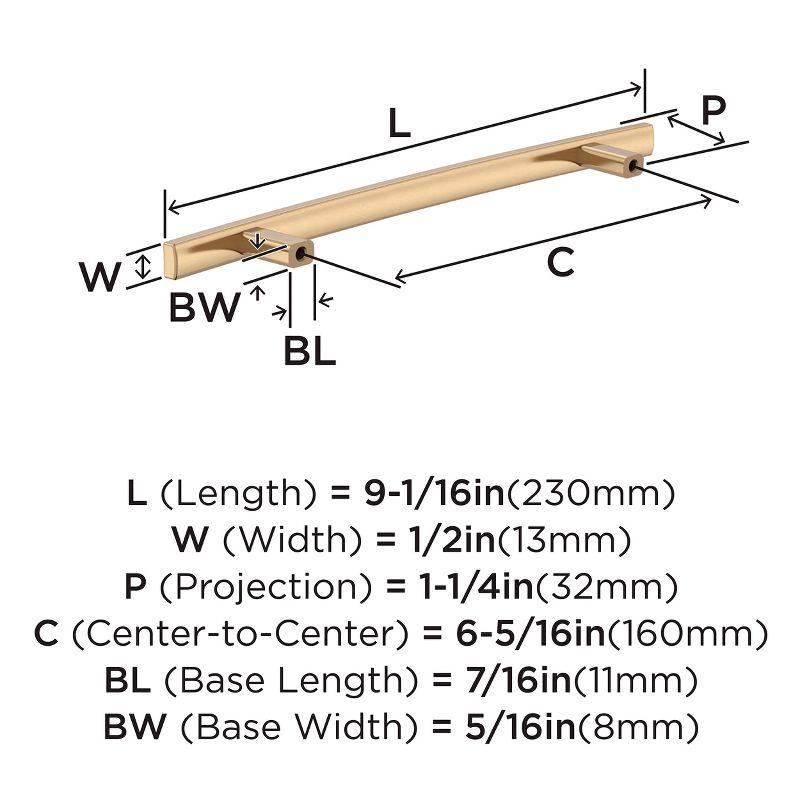 Amerock Cyprus 6-5/16 inch (160mm) Center-to-Center Champagne Bronze Cabinet Pull