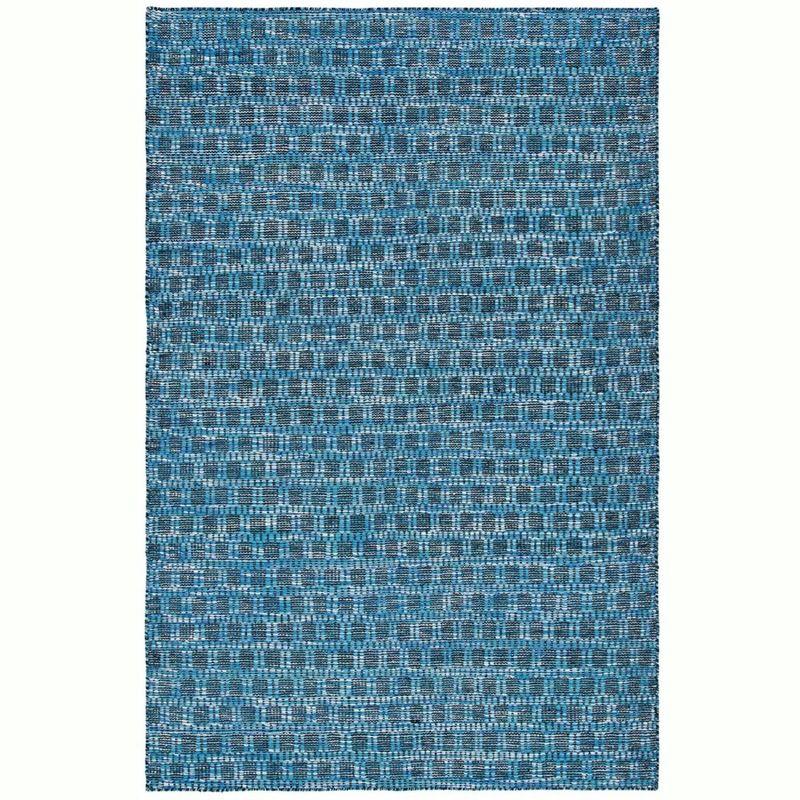 Kilim KLM377 Hand Woven Area Rug - Blue/Black - 4'x6' - Safavieh.