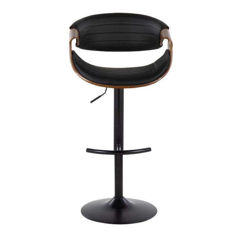 Swivel Upholstered Adjustable Height Counter Stool with Metal Frame