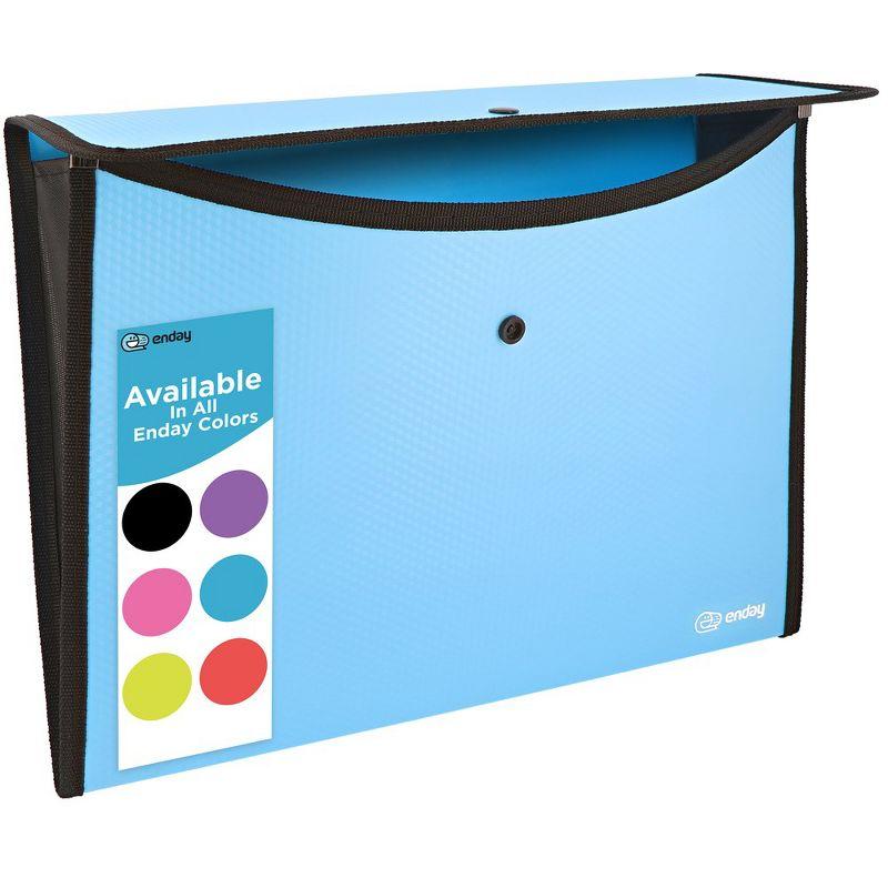 Blue A4 Letter Size Expandable Document Holder with Snap Closure