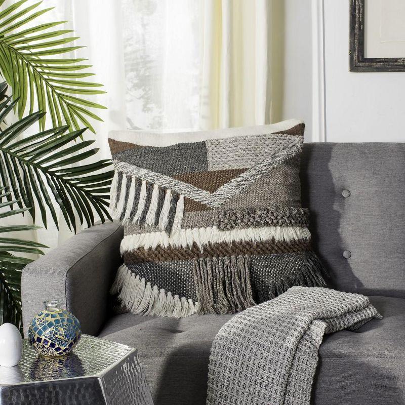 Haskett Geometric Wool Throw Pillow