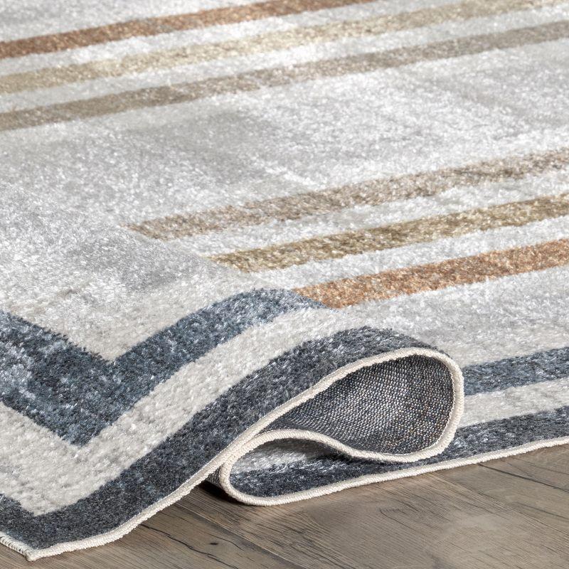 Nuloom Alienor Striped Pet Friendly Machine Washable Area Rug, 3' x 5', Multicolor