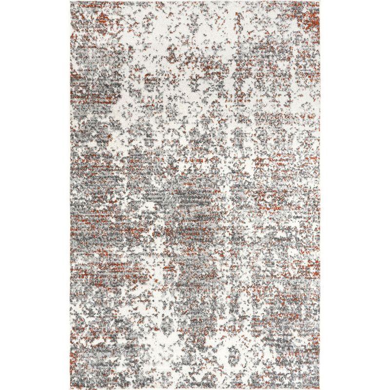 Nuloom Deedra Abstract 4x6 Indoor Area Rug for Living Room Bedroom Dining Room Kitchen, Red/Ivory
