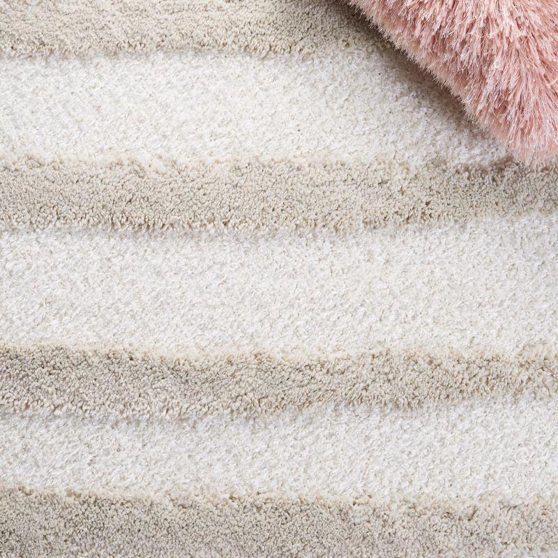 Hi-Lo Shag HLS202 Power Loomed Area Rug - Beige - 4'x6' - Safavieh.