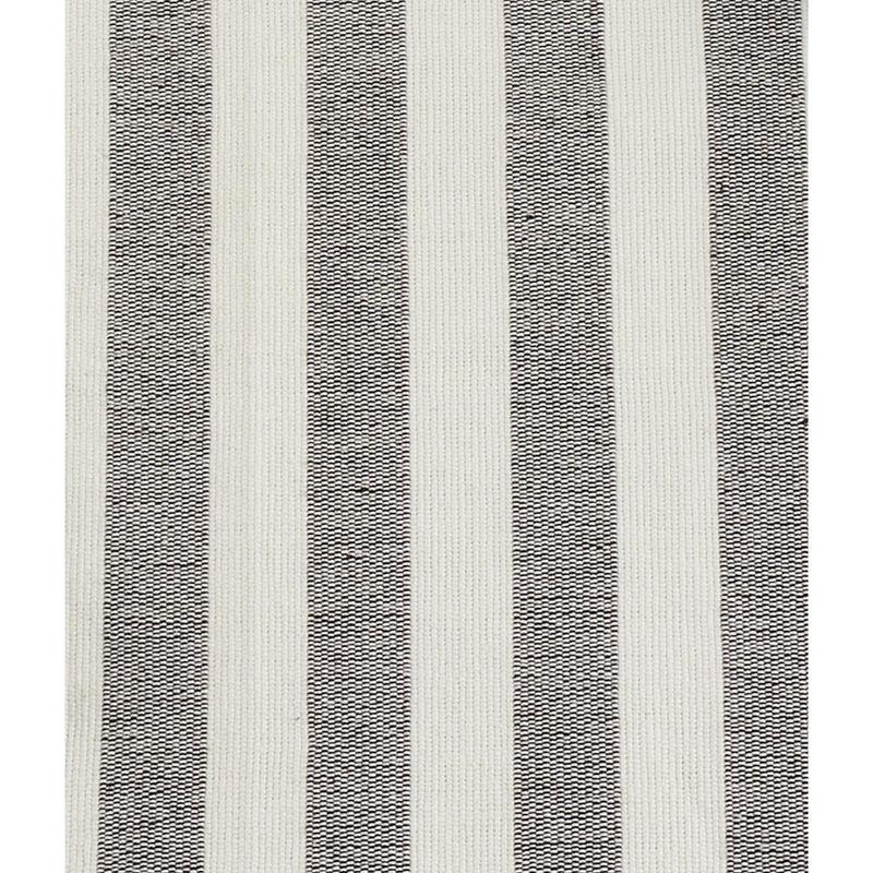 Saro Lifestyle Striped Tassel Runner, Black/White, 16" x 72"