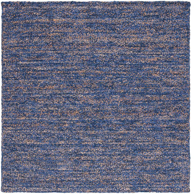 Natural Fiber NFB950 Hand Loomed Area Rug - Blue/Natural - 6'x6' - Safavieh.