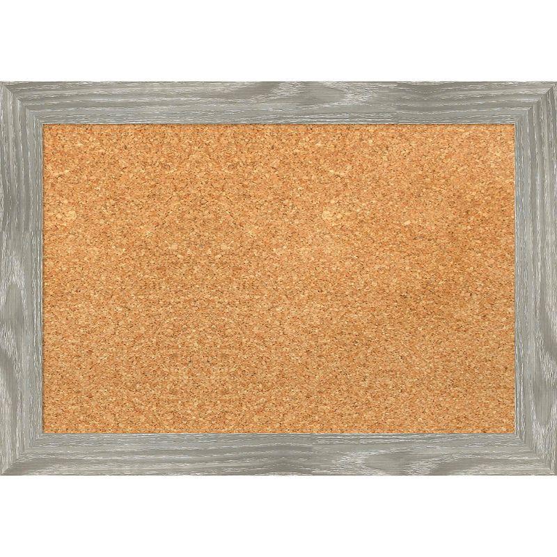 Natural Cork Board with Dove Greywash Wood Frame, 18x12