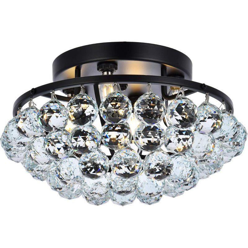 Elegant Lighting Corona 14 inch black flush mount