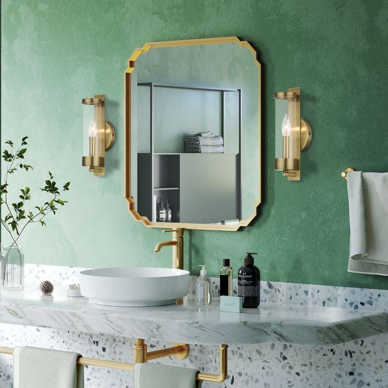 Everly Quinn Bernd Steel Candle Wall Light