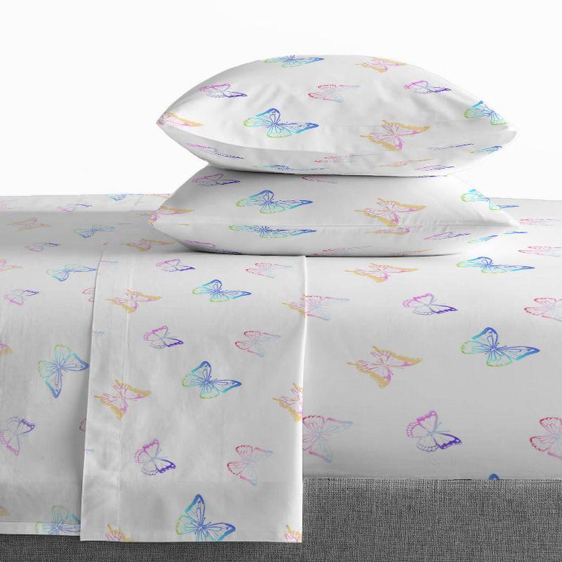 Saturday Park Ombre Butterflies 100% Organic Cotton Bed Set