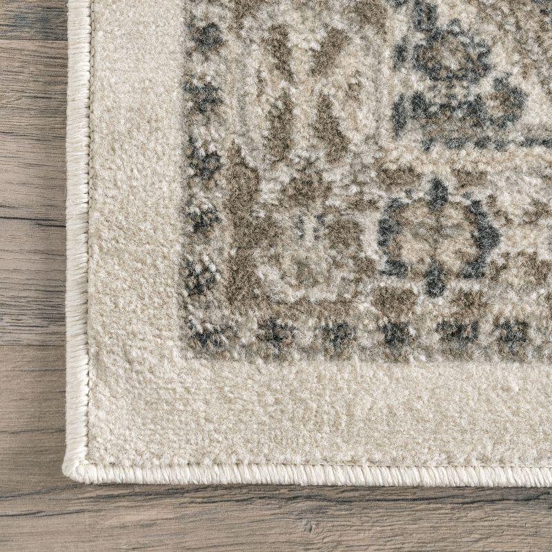 Nuloom Oval 7x9 Becca  Tiled Indoor Area Rug, Beige, Faded Transitional Design, Stain Resistant, BedroomLiving Room, Kitchen,