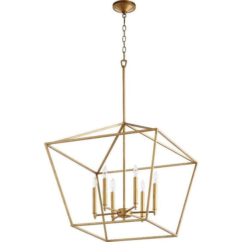 Gabriel Gold Leaf 6-Light Candelabra Chandelier