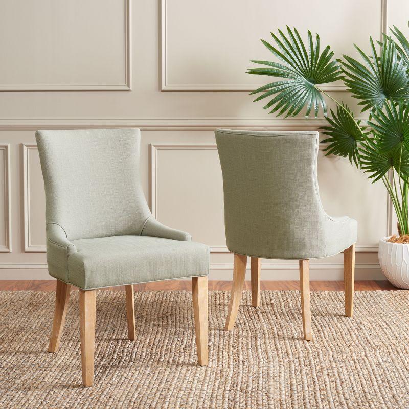 Lester 19" H Dining Chair (Set of 2) - MCR4709 - Granite - Safavieh Couture