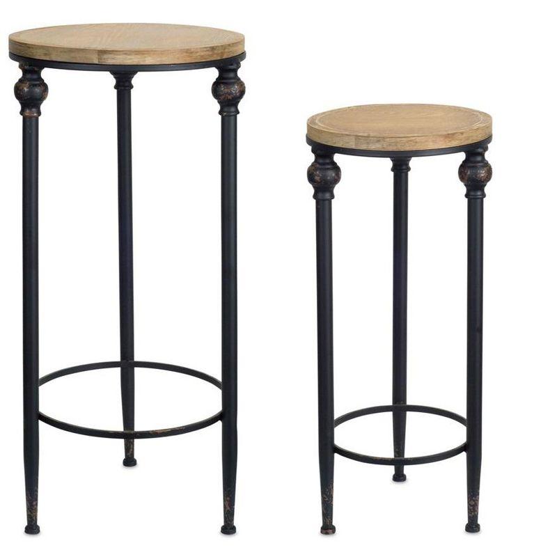 Melrose Round Wood Table (Set of 2)