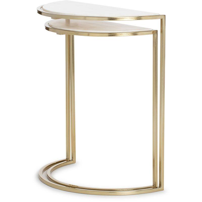 Carrie 2 Pieces Kingston Gold Nesting Side Table