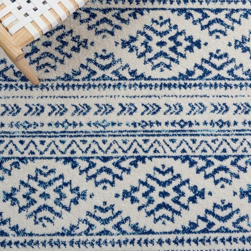 Tulum TUL272 Power Loomed Indoor Area Rug - Ivory/Navy - 5'3"x7'6" - Safavieh