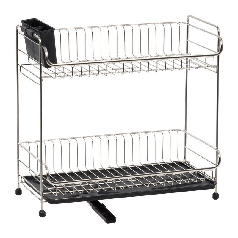 IRIS 2 Tier Stainless Steel Compact Dish Rack