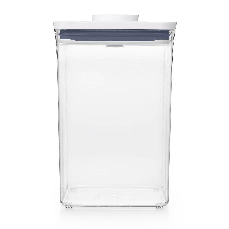 OXO POP 4.4qt Plastic Big Square Airtight Food Storage Container Clear: BPA-Free, Dishwasher-Safe, Silicone Lid