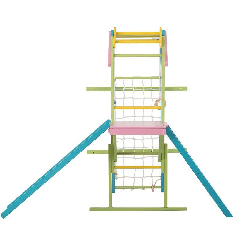 Avenlur Grove - Wood indoor 8-in-1 Wall Jungle Gym, Color