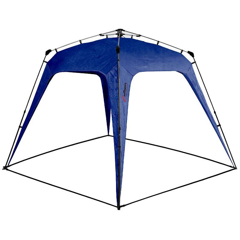 Blue Polyester Pop-Up Canopy Tent with Fiberglass Poles