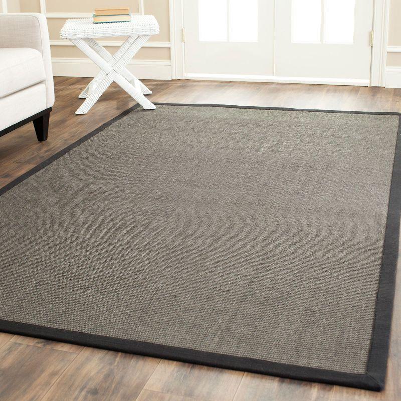 Natural Fiber NF441 Power Loomed Indoor Area Rug - Charcoal/Charcoal - 6'x9' - Safavieh