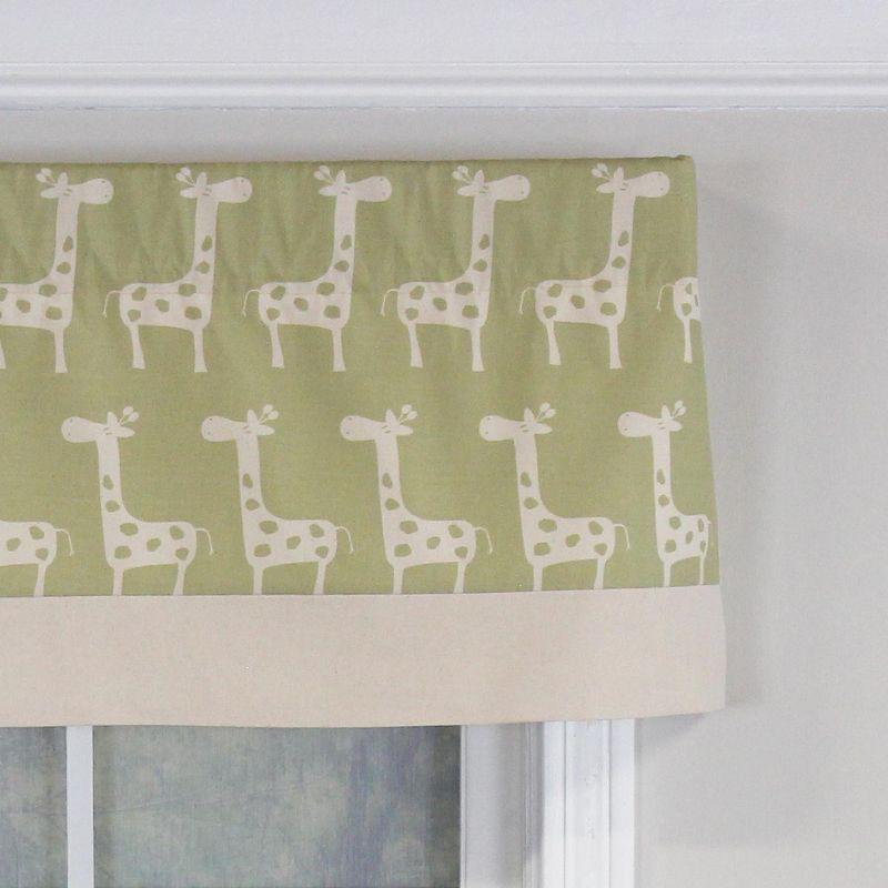 Abstract Tailored 50.00'' W Window Valance in Ivory