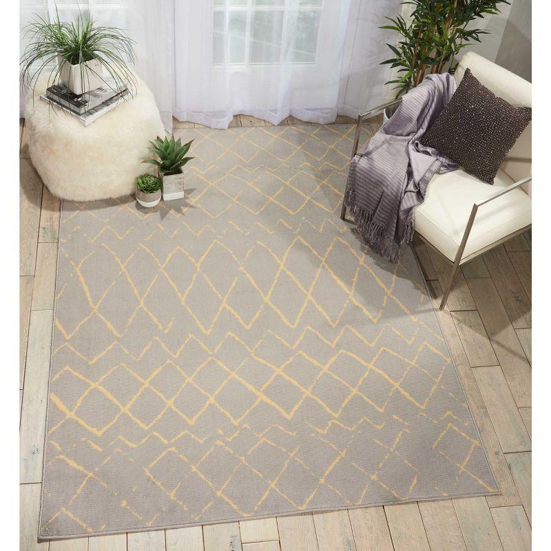 Nourison Grafix Grey Area Rug GRF04 5'3"X7'3"