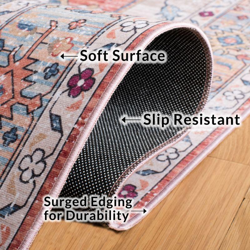Tucson TSN109 Power Loomed Machine Washable Runner Rug - Beige/Blue - 2'6"x16' - Safavieh.