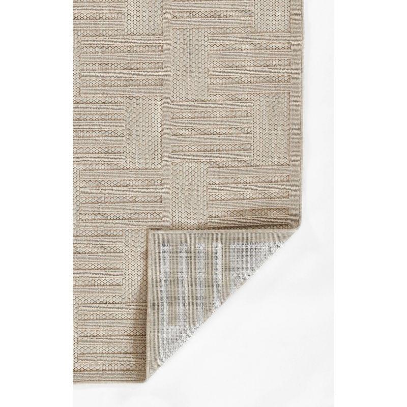 Momeni Dante Geometric Machine Loomed Indoor/Outdoor Rug Beige