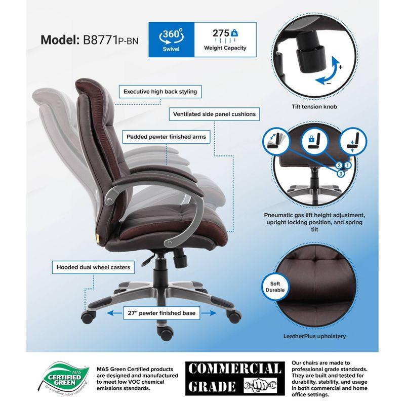 Double Plush High Back Executive Chair - Boss Office Products