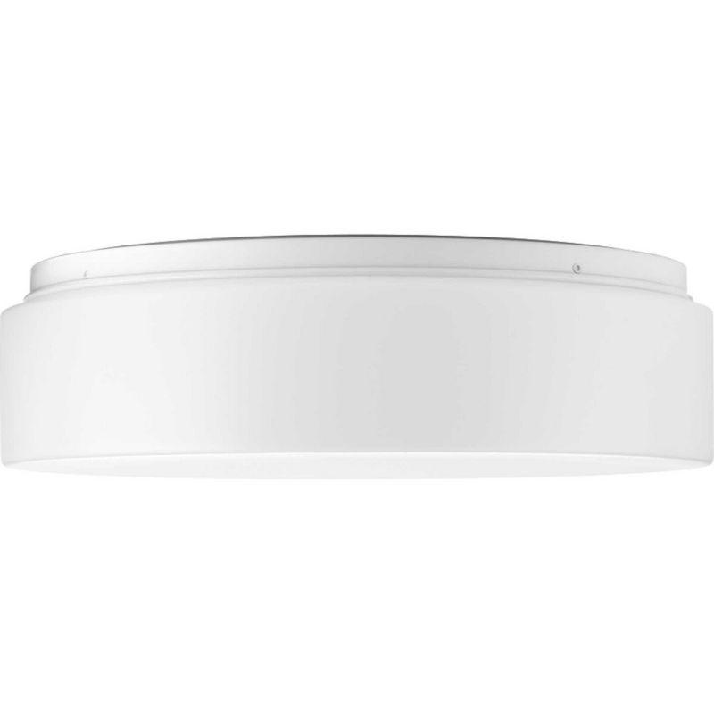 Progress Lighting, Drums and Clouds, 1-Light LED Flush Mount, White Finish, Acrylic Diffuser