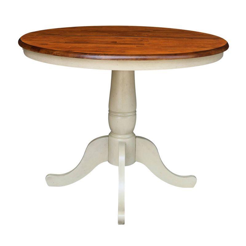 36" Round Dining Table with 12" Leaf - International Concepts