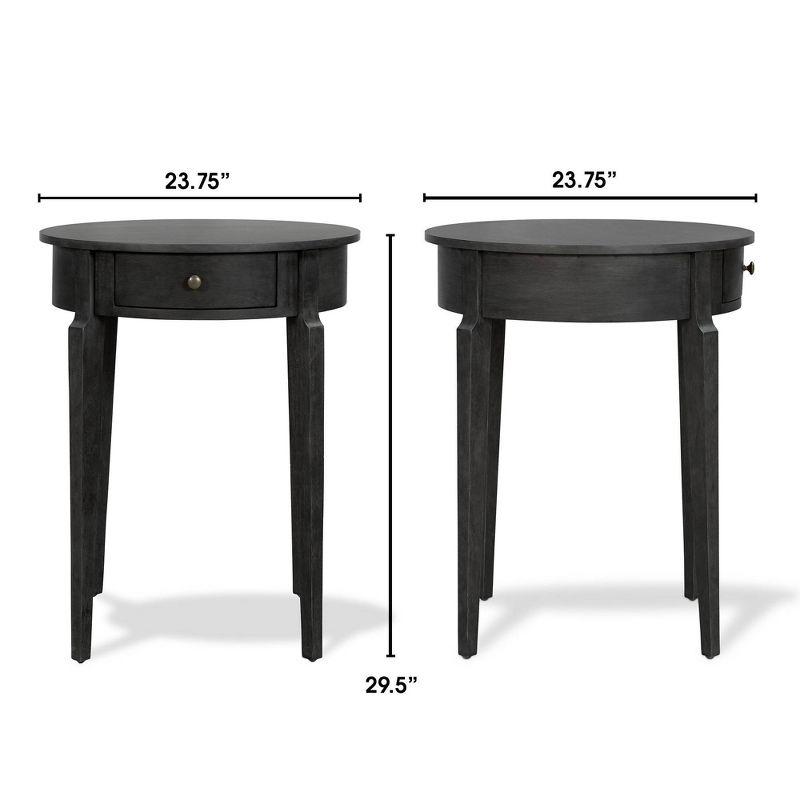 Thaddeus Round Side Table Dark Gray - Finch