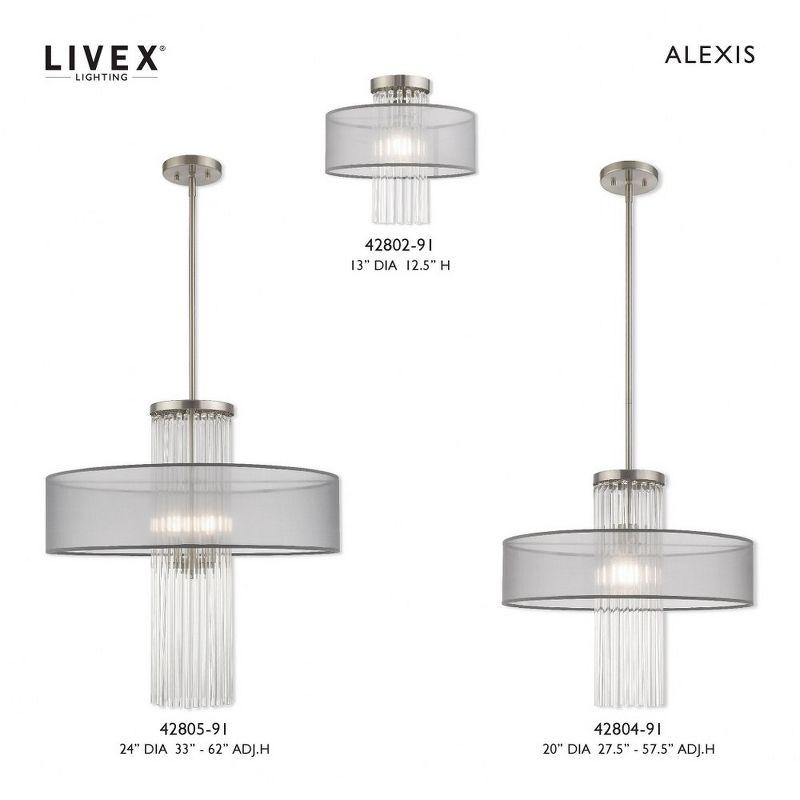 Livex Lighting Alexis 1 - Light Flush Mount in  Brushed Nickel
