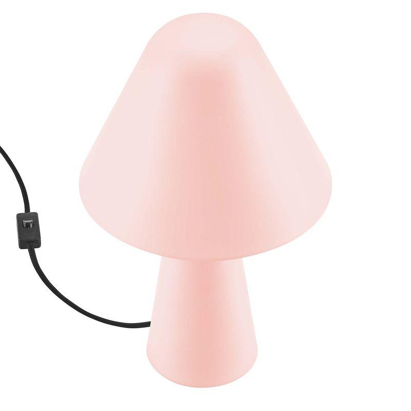 Modway Jovial Mushroom Table Lamp – Modern Metal Dome Shade Accent Light for Living Room or Bedroom