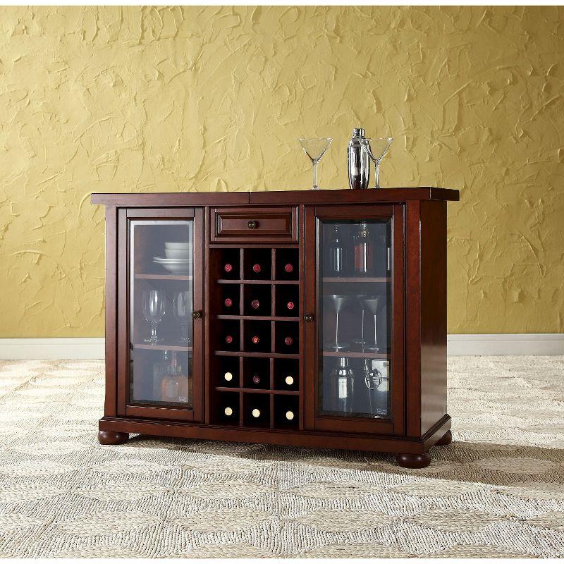 Crosley Alexandria Sliding Top Bar - Vintage Mahogany