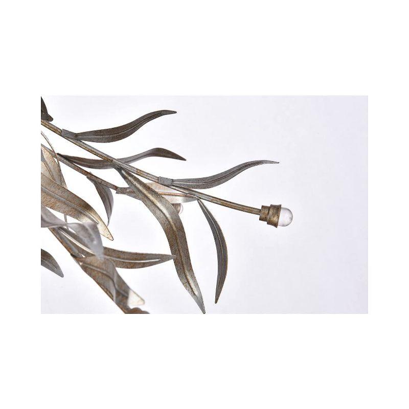 Elegant Lighting Priscilla 18.5 inch flush mount in silver leaf