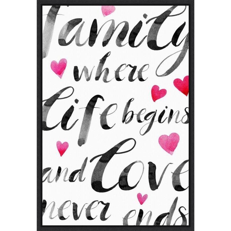 Amanti Art Family Love II by PI Gallerie Canvas Wall Art Print Framed 23 x 33-in.
