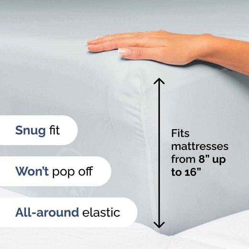 CGK Linens 4 Piece Sheet Set Premium Cooling, Soft & Wrinkle Free Sheet Set