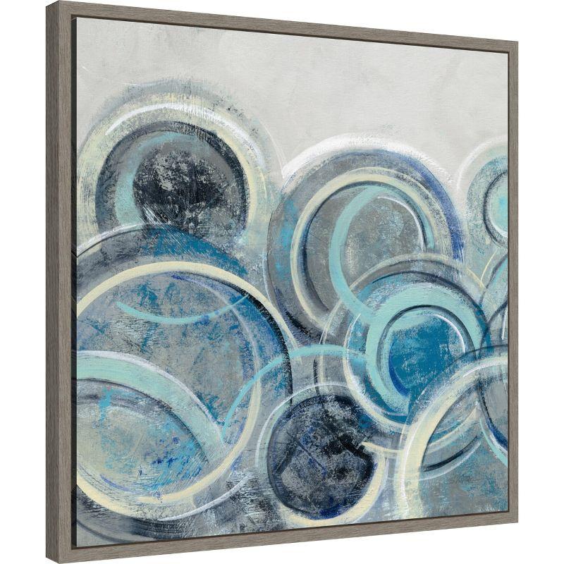 Amanti Art Variation Blue Grey II by Silvia Vassileva Framed Canvas Wall Art