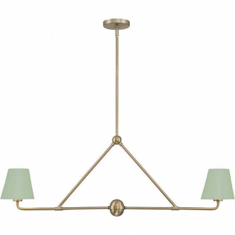 Crystorama Lighting Xavier 2 - Light Chandelier in  Vibrant Gold/Green