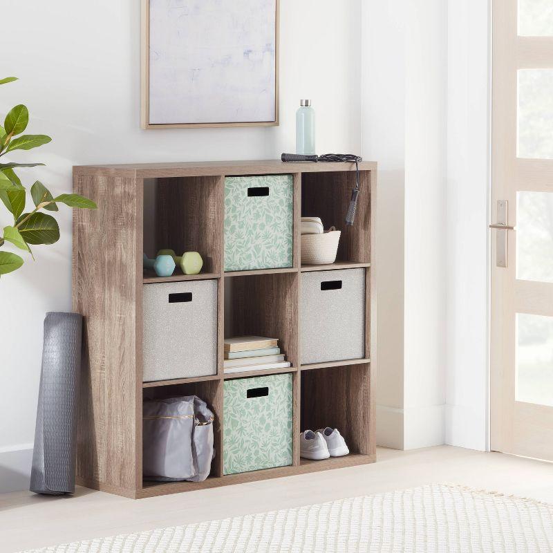 13" x 13" Fabric Bin Gray - Brightroom™: 13 Inch Storage Cube, Decorative Storage, Polyester, No Assembly Required